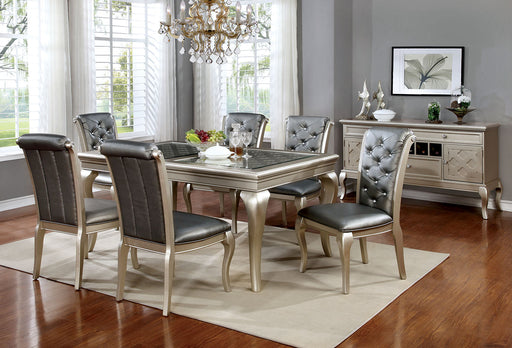 Amina Champagne 66" Dining Table - Premium Dining Table from FOA East - Just $702! Shop now at Furniture Wholesale Plus  We are the best furniture store in Nashville, Hendersonville, Goodlettsville, Madison, Antioch, Mount Juliet, Lebanon, Gallatin, Springfield, Murfreesboro, Franklin, Brentwood