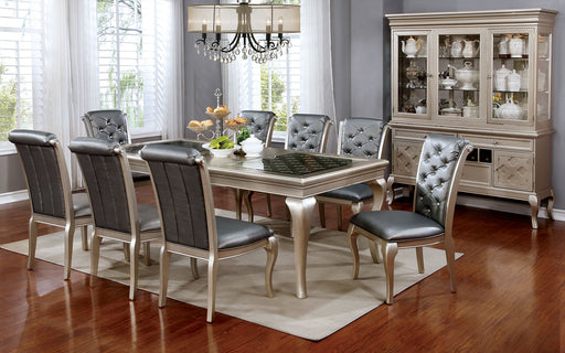 AMINA Champagne 84" Dining Table - Premium Dining Table from FOA East - Just $840.45! Shop now at Furniture Wholesale Plus  We are the best furniture store in Nashville, Hendersonville, Goodlettsville, Madison, Antioch, Mount Juliet, Lebanon, Gallatin, Springfield, Murfreesboro, Franklin, Brentwood