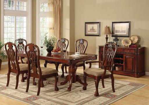 GEORGETOWN Antique Cherry Dining Table w/ Double Pedestals - Premium Dining Table from FOA East - Just $934.05! Shop now at Furniture Wholesale Plus  We are the best furniture store in Nashville, Hendersonville, Goodlettsville, Madison, Antioch, Mount Juliet, Lebanon, Gallatin, Springfield, Murfreesboro, Franklin, Brentwood