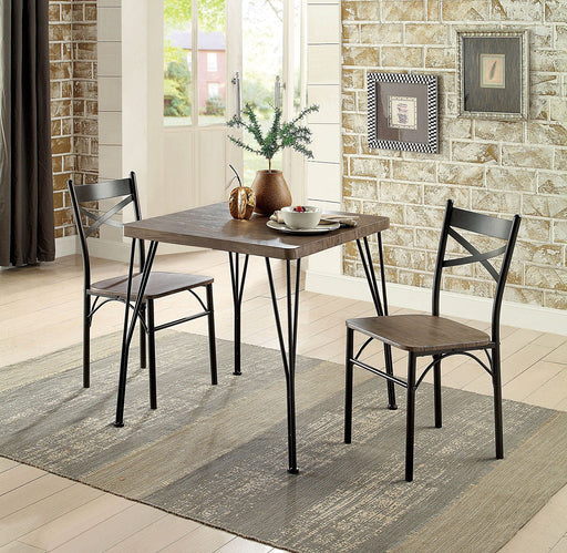 SLINGSBURY Antique Brown & Dark Bronze 3 Pc. 29" Dining Table Set, Antique Brown - Premium Dining Room Set from FOA East - Just $185.25! Shop now at Furniture Wholesale Plus  We are the best furniture store in Nashville, Hendersonville, Goodlettsville, Madison, Antioch, Mount Juliet, Lebanon, Gallatin, Springfield, Murfreesboro, Franklin, Brentwood