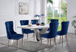 VALDEVERS 7 Pc. Dining Table Set, Navy Chairs - Premium Dining Room Set from FOA East - Just $3116.10! Shop now at Furniture Wholesale Plus (Nashville,TN)  We are the best furniture store in Nashville, Hendersonville, Goodlettsville, Madison, Antioch, Mount Juliet, Lebanon, Gallatin, Springfield, Murfreesboro, Franklin, Brentwood
