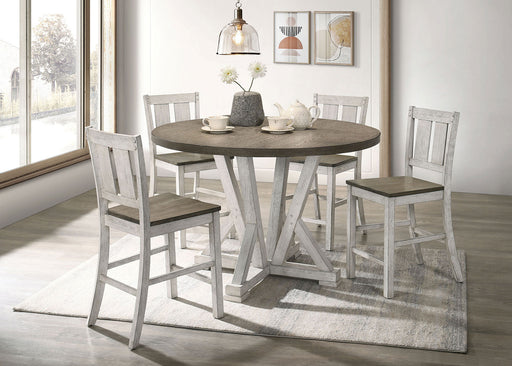 DAKOTA 5 Pc. Round Counter Ht. Table Set - Premium Dining Room Set from FOA East - Just $1012.05! Shop now at Furniture Wholesale Plus  We are the best furniture store in Nashville, Hendersonville, Goodlettsville, Madison, Antioch, Mount Juliet, Lebanon, Gallatin, Springfield, Murfreesboro, Franklin, Brentwood