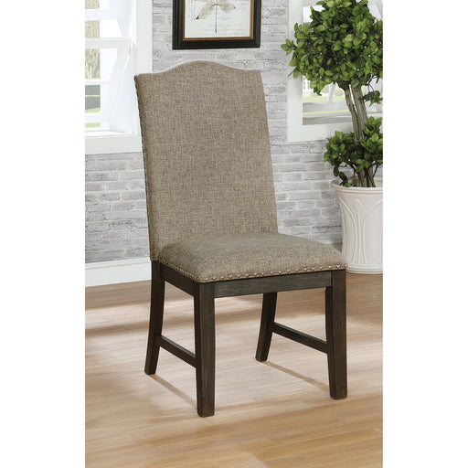Faulk Espresso/Warm Gray Side Chair (2/CTN) - Premium Dining Chair from FOA East - Just $329.55! Shop now at Furniture Wholesale Plus  We are the best furniture store in Nashville, Hendersonville, Goodlettsville, Madison, Antioch, Mount Juliet, Lebanon, Gallatin, Springfield, Murfreesboro, Franklin, Brentwood