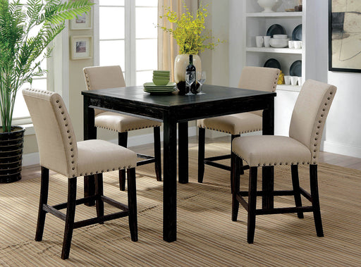 Kristie Antique Black 5 Pc. Counter Ht. Table Set - Premium Dining Room Set from FOA East - Just $842.40! Shop now at Furniture Wholesale Plus  We are the best furniture store in Nashville, Hendersonville, Goodlettsville, Madison, Antioch, Mount Juliet, Lebanon, Gallatin, Springfield, Murfreesboro, Franklin, Brentwood