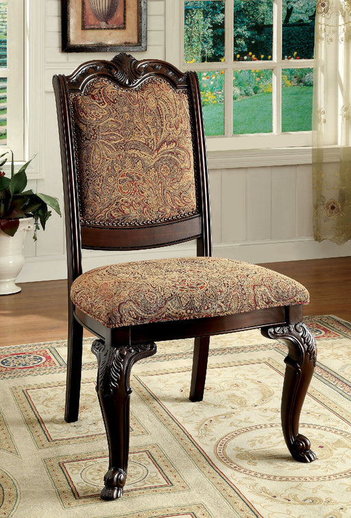 BELLAGIO Brown Cherry/Pattern Fabric Side Chair (2/CTN) - Premium Chair from FOA East - Just $586.95! Shop now at Furniture Wholesale Plus  We are the best furniture store in Nashville, Hendersonville, Goodlettsville, Madison, Antioch, Mount Juliet, Lebanon, Gallatin, Springfield, Murfreesboro, Franklin, Brentwood