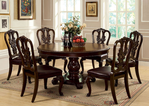 Bellagio Brown Cherry Round Dining Table - Premium Dining Table from FOA East - Just $934.05! Shop now at Furniture Wholesale Plus  We are the best furniture store in Nashville, Hendersonville, Goodlettsville, Madison, Antioch, Mount Juliet, Lebanon, Gallatin, Springfield, Murfreesboro, Franklin, Brentwood