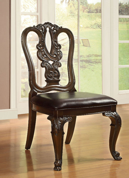 Bellagio Brown Cherry Wooden Side Chair (2/CTN) - Premium Dining Chair from FOA East - Just $586.95! Shop now at Furniture Wholesale Plus  We are the best furniture store in Nashville, Hendersonville, Goodlettsville, Madison, Antioch, Mount Juliet, Lebanon, Gallatin, Springfield, Murfreesboro, Franklin, Brentwood