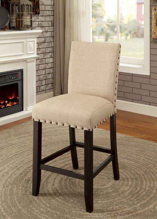 Kaitlin Light Walnut/Beige Counter Ht. Chair (2/CTN) - Premium Dining Chair from FOA East - Just $235.95! Shop now at Furniture Wholesale Plus  We are the best furniture store in Nashville, Hendersonville, Goodlettsville, Madison, Antioch, Mount Juliet, Lebanon, Gallatin, Springfield, Murfreesboro, Franklin, Brentwood