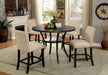 Kaitlin Light Walnut 5 Pc. Round Dining Table Set - Premium Dining Room Set from FOA East - Just $772.20! Shop now at Furniture Wholesale Plus  We are the best furniture store in Nashville, Hendersonville, Goodlettsville, Madison, Antioch, Mount Juliet, Lebanon, Gallatin, Springfield, Murfreesboro, Franklin, Brentwood