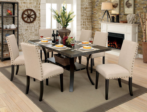 Kaitlin Light Walnut 7 Pc. Dining Table Set - Premium Dining Room Set from FOA East - Just $984.75! Shop now at Furniture Wholesale Plus  We are the best furniture store in Nashville, Hendersonville, Goodlettsville, Madison, Antioch, Mount Juliet, Lebanon, Gallatin, Springfield, Murfreesboro, Franklin, Brentwood
