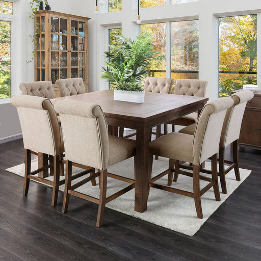 Sania III Rustic Oak 7 Pc. Counter Ht. Dining Table Set - Premium Dining Room Set from FOA East - Just $1554.15! Shop now at Furniture Wholesale Plus  We are the best furniture store in Nashville, Hendersonville, Goodlettsville, Madison, Antioch, Mount Juliet, Lebanon, Gallatin, Springfield, Murfreesboro, Franklin, Brentwood