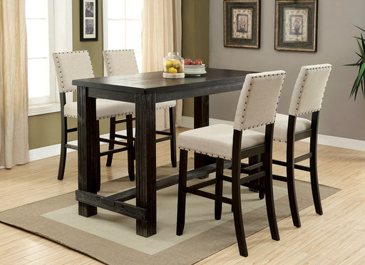 SANIA II Antique Black, Ivory 5 Pc. Bar Table Set w/ Wingback Chairs - Premium Bar Set from FOA East - Just $1093.95! Shop now at Furniture Wholesale Plus  We are the best furniture store in Nashville, Hendersonville, Goodlettsville, Madison, Antioch, Mount Juliet, Lebanon, Gallatin, Springfield, Murfreesboro, Franklin, Brentwood