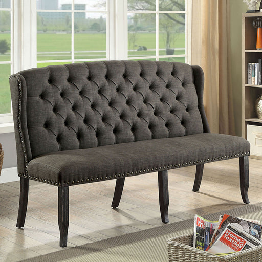 Sania III Gray 3-Seater Love Seat Bench - Premium Bench from FOA East - Just $514.80! Shop now at Furniture Wholesale Plus  We are the best furniture store in Nashville, Hendersonville, Goodlettsville, Madison, Antioch, Mount Juliet, Lebanon, Gallatin, Springfield, Murfreesboro, Franklin, Brentwood