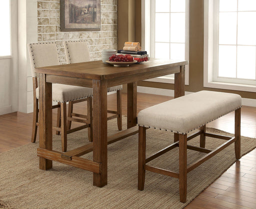 SANIA Natural Tone 5 Pc.Counter Ht. Dining Table Set - Premium Dining Room Set from FOA East - Just $1125.15! Shop now at Furniture Wholesale Plus  We are the best furniture store in Nashville, Hendersonville, Goodlettsville, Madison, Antioch, Mount Juliet, Lebanon, Gallatin, Springfield, Murfreesboro, Franklin, Brentwood