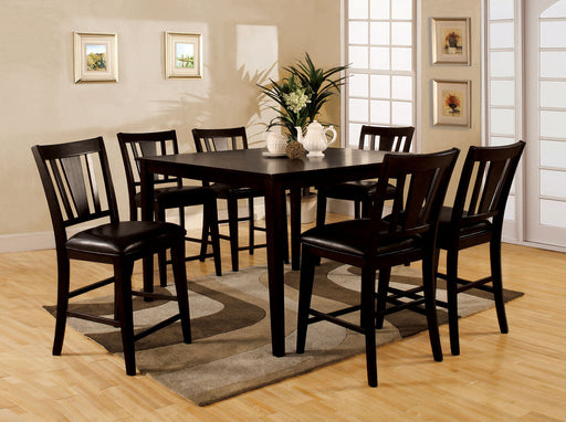 Bridgette II Espresso 7 Pc. Sq. Counter Ht. Table Set - Premium Dining Room Set from FOA East - Just $891.15! Shop now at Furniture Wholesale Plus  We are the best furniture store in Nashville, Hendersonville, Goodlettsville, Madison, Antioch, Mount Juliet, Lebanon, Gallatin, Springfield, Murfreesboro, Franklin, Brentwood
