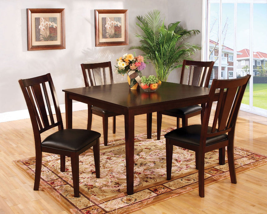 Bridgette I Espresso 5 Pc. Sq. Dining Table Set - Premium Dining Room Set from FOA East - Just $610.35! Shop now at Furniture Wholesale Plus  We are the best furniture store in Nashville, Hendersonville, Goodlettsville, Madison, Antioch, Mount Juliet, Lebanon, Gallatin, Springfield, Murfreesboro, Franklin, Brentwood