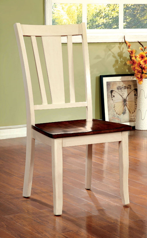 DOVER Vintage White/Cherry Side Chair (2/CTN) - Premium Dining Chair from FOA East - Just $210.60! Shop now at Furniture Wholesale Plus  We are the best furniture store in Nashville, Hendersonville, Goodlettsville, Madison, Antioch, Mount Juliet, Lebanon, Gallatin, Springfield, Murfreesboro, Franklin, Brentwood