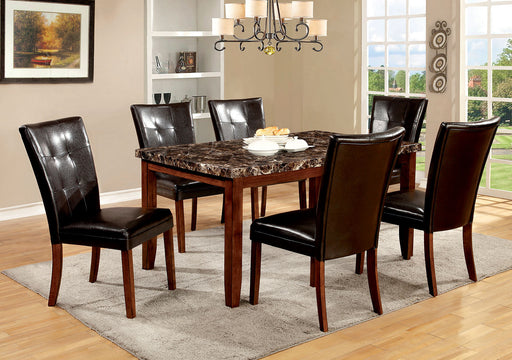 ELMORE Antique Oak Dining Table w/ Faux Marble Top - Premium Dining Table from FOA East - Just $349.05! Shop now at Furniture Wholesale Plus  We are the best furniture store in Nashville, Hendersonville, Goodlettsville, Madison, Antioch, Mount Juliet, Lebanon, Gallatin, Springfield, Murfreesboro, Franklin, Brentwood