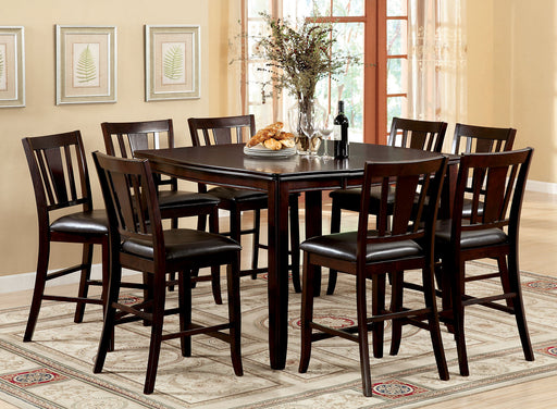 Edgewood II Espresso 7 Pc. Sq. Counter Ht. Table Set - Premium Dining Room Set from FOA East - Just $1054.95! Shop now at Furniture Wholesale Plus  We are the best furniture store in Nashville, Hendersonville, Goodlettsville, Madison, Antioch, Mount Juliet, Lebanon, Gallatin, Springfield, Murfreesboro, Franklin, Brentwood