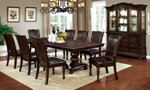 Alpena Brown Cherry 9 Pc. Dining Table Set (2AC+6SC) - Premium Dining Room Set from FOA East - Just $2201.55! Shop now at Furniture Wholesale Plus  We are the best furniture store in Nashville, Hendersonville, Goodlettsville, Madison, Antioch, Mount Juliet, Lebanon, Gallatin, Springfield, Murfreesboro, Franklin, Brentwood