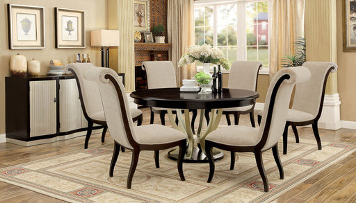 Ornette Espresso Round Table - Premium Dining Table from FOA East - Just $674.70! Shop now at Furniture Wholesale Plus  We are the best furniture store in Nashville, Hendersonville, Goodlettsville, Madison, Antioch, Mount Juliet, Lebanon, Gallatin, Springfield, Murfreesboro, Franklin, Brentwood