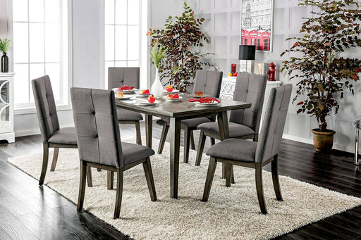 ABELONE Gray, Light Gray 7 Pc. Dining Table Set - Premium Dining Room Set from FOA East - Just $963.30! Shop now at Furniture Wholesale Plus  We are the best furniture store in Nashville, Hendersonville, Goodlettsville, Madison, Antioch, Mount Juliet, Lebanon, Gallatin, Springfield, Murfreesboro, Franklin, Brentwood