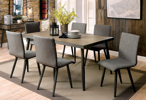 Vilhelm I Gray 6 Pc. Dining Table Set w/ Bench - Premium Dining Room Set from FOA East - Just $1269.45! Shop now at Furniture Wholesale Plus  We are the best furniture store in Nashville, Hendersonville, Goodlettsville, Madison, Antioch, Mount Juliet, Lebanon, Gallatin, Springfield, Murfreesboro, Franklin, Brentwood