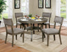 Leeds Gray 5 Pc. Round Dining Table Set - Premium Dining Room Set from FOA East - Just $1029.60! Shop now at Furniture Wholesale Plus  We are the best furniture store in Nashville, Hendersonville, Goodlettsville, Madison, Antioch, Mount Juliet, Lebanon, Gallatin, Springfield, Murfreesboro, Franklin, Brentwood