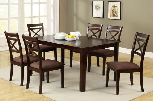Weston II Espresso 7 Pc. Dining Table Set - Premium Dining Room Set from FOA East - Just $727.35! Shop now at Furniture Wholesale Plus (Nashville,TN)  We are the best furniture store in Nashville, Hendersonville, Goodlettsville, Madison, Antioch, Mount Juliet, Lebanon, Gallatin, Springfield, Murfreesboro, Franklin, Brentwood