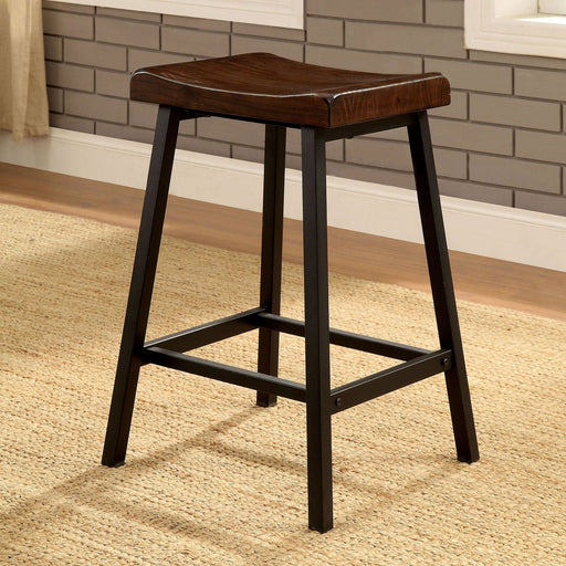 Lainey Medium Weathered Oak/Black Counter Ht. Stool (2/CTN) - Premium Barstool from FOA East - Just $165.75! Shop now at Furniture Wholesale Plus  We are the best furniture store in Nashville, Hendersonville, Goodlettsville, Madison, Antioch, Mount Juliet, Lebanon, Gallatin, Springfield, Murfreesboro, Franklin, Brentwood