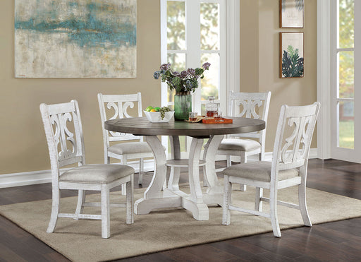 AULETTA 5 Pc. Round Dining Table Set - Premium Dining Room Set from FOA East - Just $1263.60! Shop now at Furniture Wholesale Plus  We are the best furniture store in Nashville, Hendersonville, Goodlettsville, Madison, Antioch, Mount Juliet, Lebanon, Gallatin, Springfield, Murfreesboro, Franklin, Brentwood