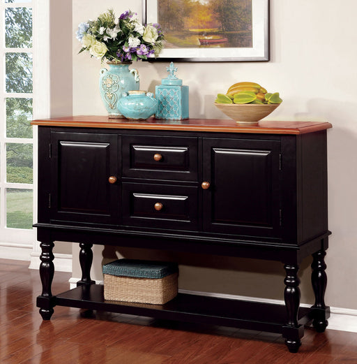 MAYVILLE Black/Antique Oak Server - Premium Server from FOA East - Just $820.95! Shop now at Furniture Wholesale Plus  We are the best furniture store in Nashville, Hendersonville, Goodlettsville, Madison, Antioch, Mount Juliet, Lebanon, Gallatin, Springfield, Murfreesboro, Franklin, Brentwood