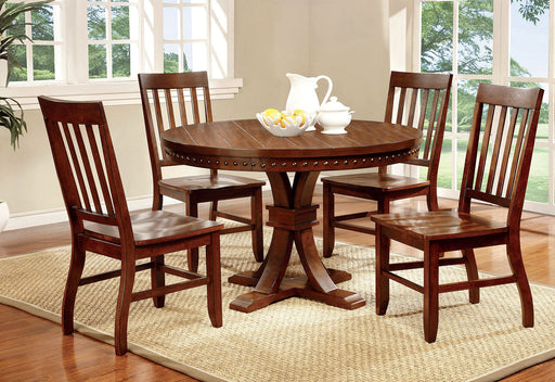 FOSTER I Dark Oak 5 Pc. Dining Table Set - Premium Dining Room Set from FOA East - Just $914.55! Shop now at Furniture Wholesale Plus  We are the best furniture store in Nashville, Hendersonville, Goodlettsville, Madison, Antioch, Mount Juliet, Lebanon, Gallatin, Springfield, Murfreesboro, Franklin, Brentwood