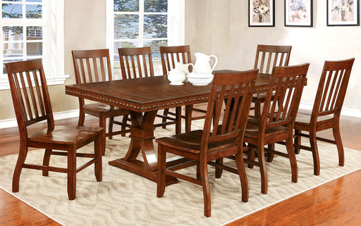 FOSTER I Dark Oak 7 Pc. Dining Table Set - Premium Dining Room Set from FOA East - Just $1361.10! Shop now at Furniture Wholesale Plus  We are the best furniture store in Nashville, Hendersonville, Goodlettsville, Madison, Antioch, Mount Juliet, Lebanon, Gallatin, Springfield, Murfreesboro, Franklin, Brentwood