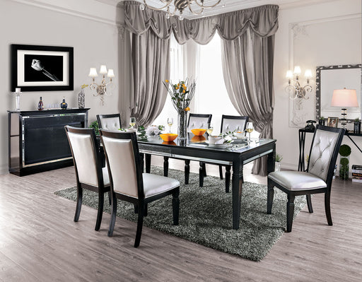 Alena Black 7 Pc. Dining Table Set - Premium Dining Room Set from FOA East - Just $1950! Shop now at Furniture Wholesale Plus  We are the best furniture store in Nashville, Hendersonville, Goodlettsville, Madison, Antioch, Mount Juliet, Lebanon, Gallatin, Springfield, Murfreesboro, Franklin, Brentwood
