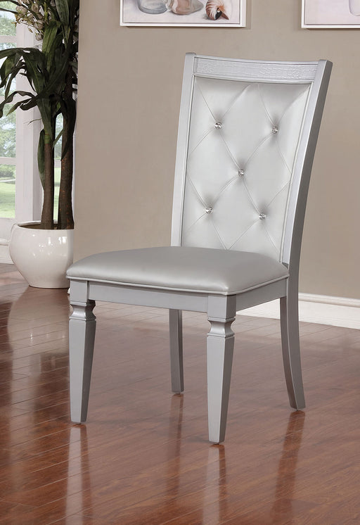 Alena Silver SIDE CHAIR (2/CTN) - Premium Dining Chair from FOA East - Just $354.90! Shop now at Furniture Wholesale Plus  We are the best furniture store in Nashville, Hendersonville, Goodlettsville, Madison, Antioch, Mount Juliet, Lebanon, Gallatin, Springfield, Murfreesboro, Franklin, Brentwood