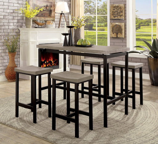 Vilvoorde Natural Tone/Gray 5 Pc. Counter Ht. Table Set - Premium Dining Room Set from FOA East - Just $351! Shop now at Furniture Wholesale Plus  We are the best furniture store in Nashville, Hendersonville, Goodlettsville, Madison, Antioch, Mount Juliet, Lebanon, Gallatin, Springfield, Murfreesboro, Franklin, Brentwood