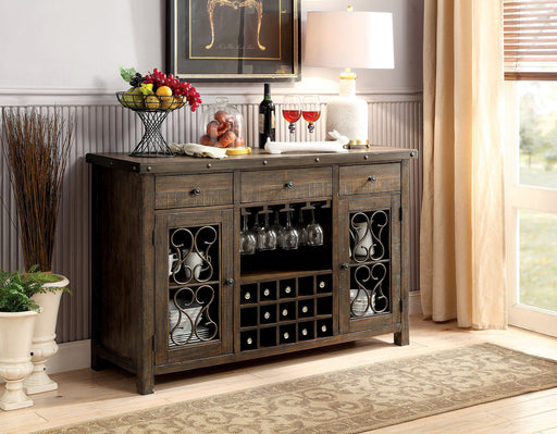 PAULINA Rustic Walnut Server - Premium Server from FOA East - Just $1433.25! Shop now at Furniture Wholesale Plus  We are the best furniture store in Nashville, Hendersonville, Goodlettsville, Madison, Antioch, Mount Juliet, Lebanon, Gallatin, Springfield, Murfreesboro, Franklin, Brentwood