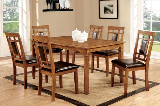 FREEMAN I Light Oak/Espresso Dining Table Set - Premium Dining Room Set from FOA East - Just $820.95! Shop now at Furniture Wholesale Plus  We are the best furniture store in Nashville, Hendersonville, Goodlettsville, Madison, Antioch, Mount Juliet, Lebanon, Gallatin, Springfield, Murfreesboro, Franklin, Brentwood