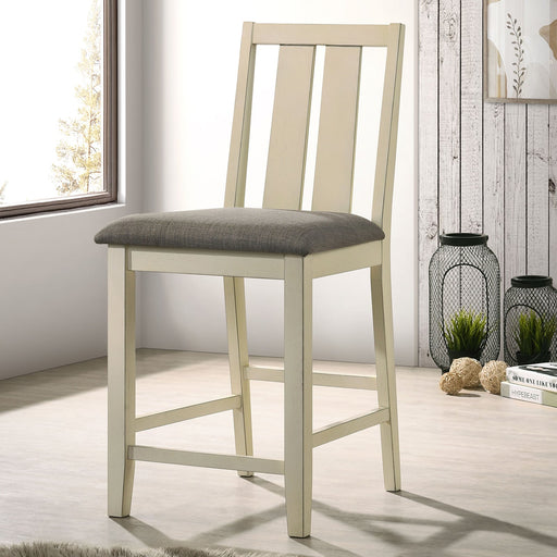 WILSONVILLE Counter Ht. Chair (2/CTN), Antique White/Gray - Premium Barstool from FOA East - Just $280.80! Shop now at Furniture Wholesale Plus  We are the best furniture store in Nashville, Hendersonville, Goodlettsville, Madison, Antioch, Mount Juliet, Lebanon, Gallatin, Springfield, Murfreesboro, Franklin, Brentwood