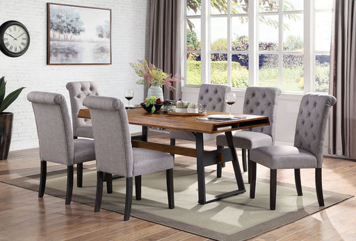 OFTRINGEN 7 Pc. Dining Table Set w/ Fabric Chairs - Premium Dining Room Set from FOA East - Just $1482! Shop now at Furniture Wholesale Plus  We are the best furniture store in Nashville, Hendersonville, Goodlettsville, Madison, Antioch, Mount Juliet, Lebanon, Gallatin, Springfield, Murfreesboro, Franklin, Brentwood