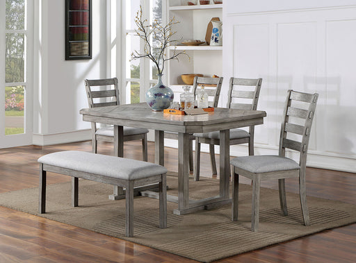 LAQUILA 6 Pc. Dining Table Set w/ Bench - Premium Dining Room Set from FOA East - Just $984.75! Shop now at Furniture Wholesale Plus  We are the best furniture store in Nashville, Hendersonville, Goodlettsville, Madison, Antioch, Mount Juliet, Lebanon, Gallatin, Springfield, Murfreesboro, Franklin, Brentwood