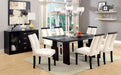 Luminar Black/Beige 7 Pc. Dining Table Set - Premium Dining Room Set from FOA East - Just $1714.05! Shop now at Furniture Wholesale Plus  We are the best furniture store in Nashville, Hendersonville, Goodlettsville, Madison, Antioch, Mount Juliet, Lebanon, Gallatin, Springfield, Murfreesboro, Franklin, Brentwood