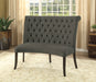 Nerissa Gray/Antique Black Round Love Seat Bench, Gray Fabric - Premium Bench from FOA East - Just $446.55! Shop now at Furniture Wholesale Plus  We are the best furniture store in Nashville, Hendersonville, Goodlettsville, Madison, Antioch, Mount Juliet, Lebanon, Gallatin, Springfield, Murfreesboro, Franklin, Brentwood