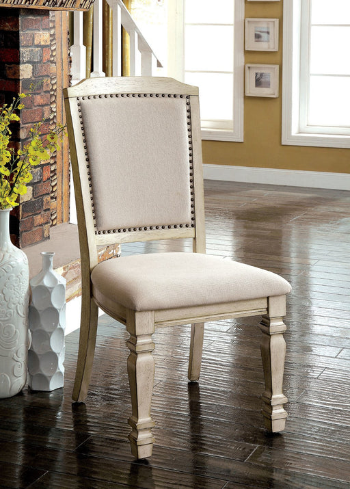 HOLCROFT Antique White/Ivory Side Chair (2/CTN) - Premium Dining Chair from FOA East - Just $306.15! Shop now at Furniture Wholesale Plus  We are the best furniture store in Nashville, Hendersonville, Goodlettsville, Madison, Antioch, Mount Juliet, Lebanon, Gallatin, Springfield, Murfreesboro, Franklin, Brentwood
