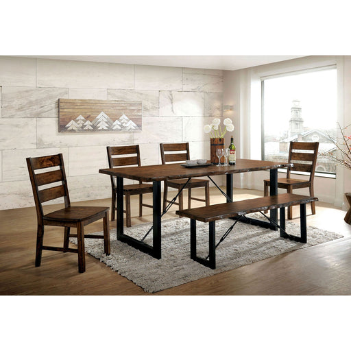 Dulce Walnut 6 Pc. Dining Table Set w/ Bench - Premium Dining Room Set from FOA East - Just $1405.95! Shop now at Furniture Wholesale Plus  We are the best furniture store in Nashville, Hendersonville, Goodlettsville, Madison, Antioch, Mount Juliet, Lebanon, Gallatin, Springfield, Murfreesboro, Franklin, Brentwood