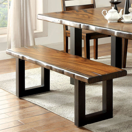 MADDISON Tobacco Oak/Black Bench - Premium Bench from FOA East - Just $354.90! Shop now at Furniture Wholesale Plus  We are the best furniture store in Nashville, Hendersonville, Goodlettsville, Madison, Antioch, Mount Juliet, Lebanon, Gallatin, Springfield, Murfreesboro, Franklin, Brentwood
