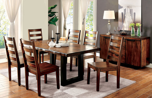 MADDISON Tobacco Oak 7 Pc. Dining Table Set - Premium Dining Room Set from FOA East - Just $1973.40! Shop now at Furniture Wholesale Plus  We are the best furniture store in Nashville, Hendersonville, Goodlettsville, Madison, Antioch, Mount Juliet, Lebanon, Gallatin, Springfield, Murfreesboro, Franklin, Brentwood