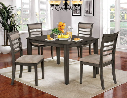 Fafnir Weathered Gray/Beige 6 Pc. Dining Table Set w/ Bench - Premium Dining Room Set from FOA East - Just $631.80! Shop now at Furniture Wholesale Plus  We are the best furniture store in Nashville, Hendersonville, Goodlettsville, Madison, Antioch, Mount Juliet, Lebanon, Gallatin, Springfield, Murfreesboro, Franklin, Brentwood