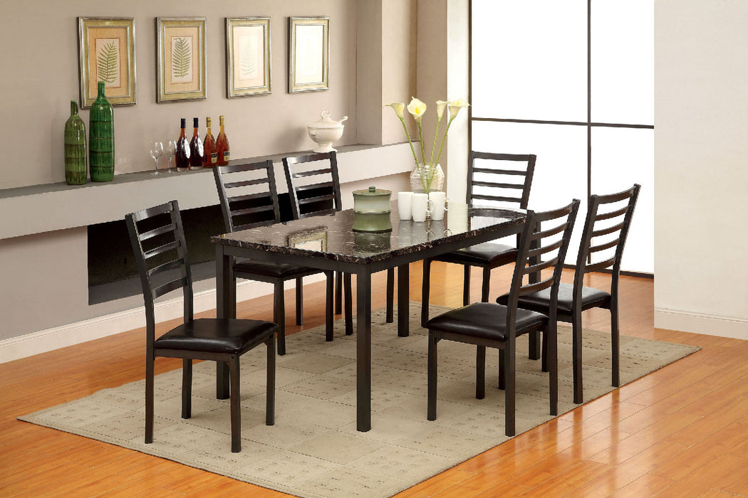 COLMAN Black 60" Dining Table - Premium Dining Table from FOA East - Just $278.85! Shop now at Furniture Wholesale Plus  We are the best furniture store in Nashville, Hendersonville, Goodlettsville, Madison, Antioch, Mount Juliet, Lebanon, Gallatin, Springfield, Murfreesboro, Franklin, Brentwood